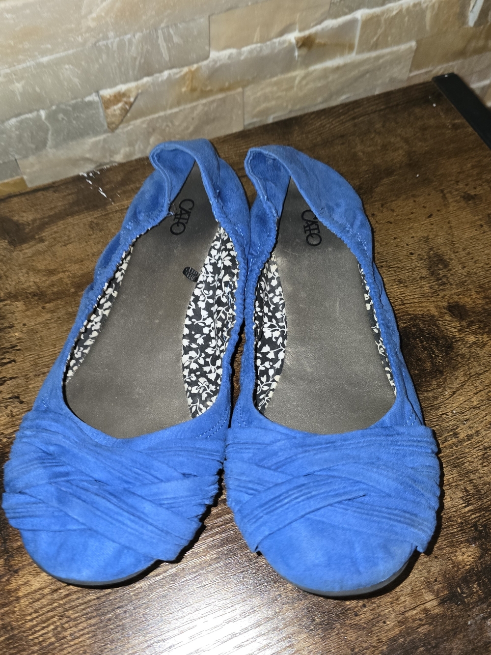 CATO Royal Blue Womens Foldable Ballet Flats